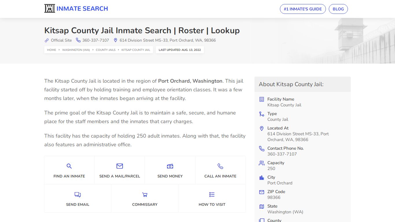 Kitsap County Jail Inmate Search | Roster | Lookup